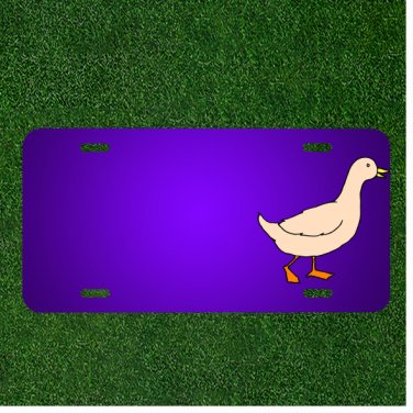 Custom Personalized License Plate With Add Names To Duck Walking Wings Bird