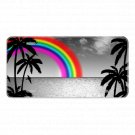 Custom Personalized License Plate Auto Car Tag Design With Ocean And Rainbow
