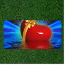 Custom Personalized License Plate Auto Tag With Red Heart In Ocean Design