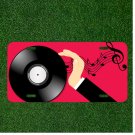 Custom Personalized License Plate Auto Tag With Old Record And Musical Notes