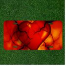 Custom Personalized License Plate Auto Tag With Fancy Red Heart Crack Art NEW