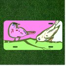 Custom Personalized License Plate Auto Tag With Pink And Green Bird Design NEW