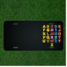 Custom Personalized License Plate With Add Names To A-Z Alphabet Design NEW