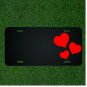 Custom Personalized License Plate With Add Names To Three Red Hearts Design NEW