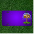 Custom Personalized License Plate With Add Names To Post Wood Keep Out Road