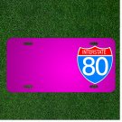 Custom Personalized Car License Plate With Add Names To Route Signs Red Blue