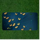 Custom Personalized License Plate Tag With Golden Butterflys Blue Background