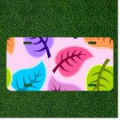 Custom Personalized License Plate Auto Tag With Decoration Colorful Leaves