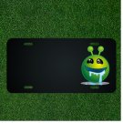 Custom Personalized License Plate With Add Names To Green Emoji Face Saliva NEW