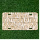 Custom Personalized Car License Plate With Texture Background Brown Beige