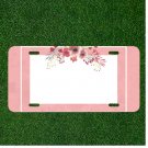 Custom Personalized License Plate Auto Tag With Stunning Flowers Art Add Names