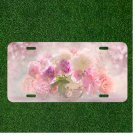 Creative License Plate Auto Tag With Amazing Heavenly Flowers View