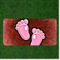 Custom Personalized License Plate Auto Tag With Little Girls Foot Prints Design