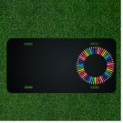 Custom Personalized License Plate With Add Names To Circle Color Pencils Design