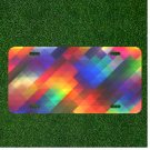 Custom Personalized Car License Plate With Abstract Background Triangle