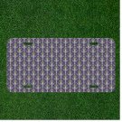 Custom Personalized Car License Plate With Seamless Pattern Background Fleur