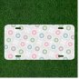 Custom Personalized Car License Plate With Seamless Pattern Pastels Background