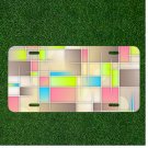 Custom Personalized Car License Plate With Background Abstract Grid