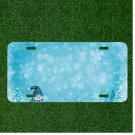 Custom Personalized License Plate Auto Tag With Snow Man Design Add Names