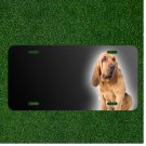 Custom Personalized License Plate Auto Tag With Bloodhound Dog Breed Add Names