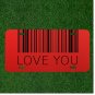 Custom Personalized License Plate Auto Tag With Love You Barcode Design