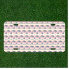 Custom Personalized Car License Plate With Seamless Pattern Background Cube