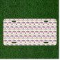 Custom Personalized Car License Plate With Seamless Pattern Background Cube