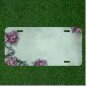 Custom Personalized License Plate Auto Tag With Amazing Purple Flowers Add Names