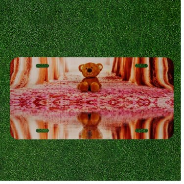 Custom Personalized License Plate Auto Tag With Stunning Teddy Bear Design