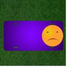 Custom Personalized License Plate With Add Names To Emoticon Sad Expression