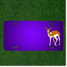 Custom Personalized License Plate With Add Names To Antelope Brown White