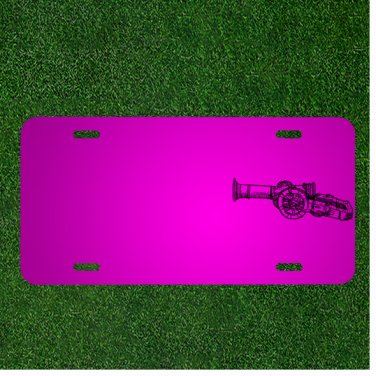 Custom Personalized Car License Plate With Add Names To Artillery Cannon