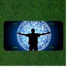 Custom Personalized License Plate Auto Tag With I Own The World Guy