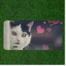Custom Personalized License Plate Auto Tag With Cat And Pink Love Hearts