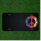 Custom Personalized License Plate With Add Names To Coloful Hands Peace Symbol
