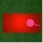 Custom Personalized License Plate With Add Names To Pink Woolen Threads Balls