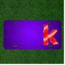 Custom Personalized License Plate With Add Names To Alphabet K Abc Letter