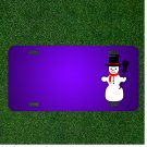 Custom Personalized License Plate With Add Names To Snowman White Black Hat