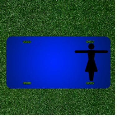 Custom Personalized License Plate With Add Names To Arms Out Bathroom Emblem