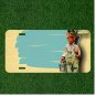 Custom Personalized License Plate Auto Tag With Painter Man Painting