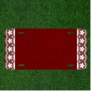 Custom Personalized Auto Tag With  Red Fancy Pattern Design Add Names