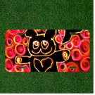 Custom Personalized License Plate Auto Tag With Amazing Black Teddy Bear Design