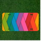 Custom Personalized Car License Plate With Abstract Background Colorful