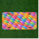 Custom Personalized Car License Plate With Colorful Background Abstract