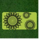 Custom Personalized License Plate Auto Tag With Sunflower Like Green Design