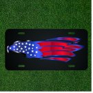 Custom Personalized License Plate Auto Tag With Gorgeous American Flag Bird