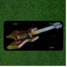 Custom Personalized License Plate Tag With Colorful Electric Design In Space