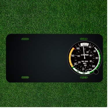 Custom Personalized License Plate With Add Names To Aircraft Plane Speedometer