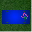 Custom Personalized License Plate With Add Names To Floral Element Decorative