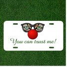Custom Personalized License Plate Auto Tag With You Can Trust Me! Clown Cat